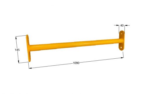 Porfestett fém nyújtórúd 1090 mm